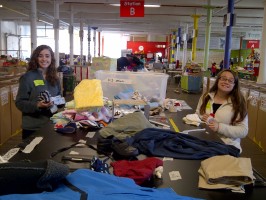 Volunteering at the mill with friends
