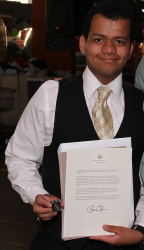 CamRon receives the Presidential Service Award